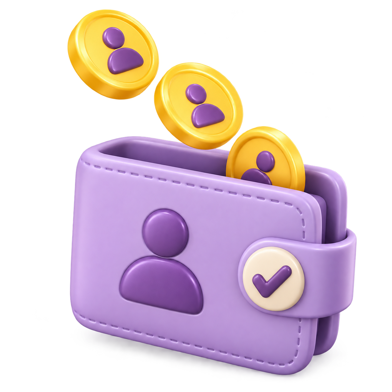 Coins arrive in a verified creator’s wallet
